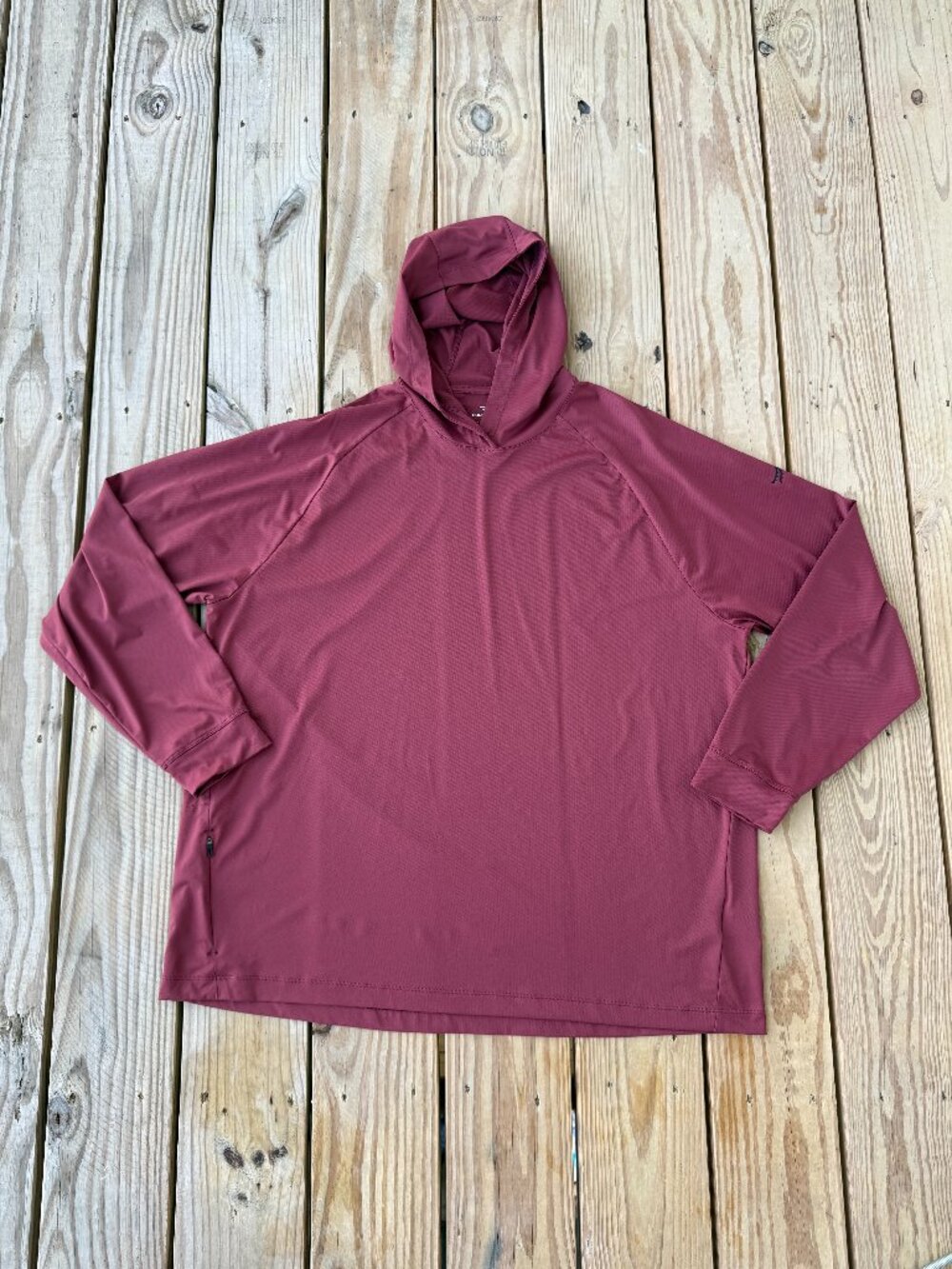 Sun Day Red TW Performance Men's XXL Red Solid Logo Pullover Hoodie Lightweight